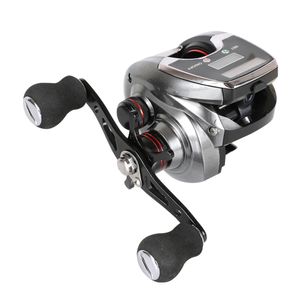 Freeshipping 8,0: 1 6 + 1BB Reel de pesca esquerda / direita 10kg Power Low Perfil Low Line Contador de Pesca Engrenagem com exibição digital