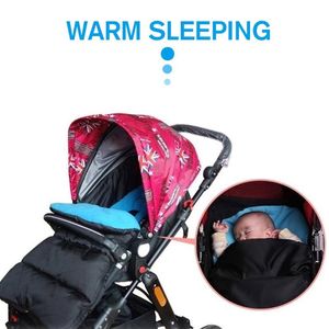 Universal inverno bebê criança footmuff aconchegante dedos avental forro carrinho de bebê sacos de dormir à prova de vento quente grosso algodão pad1263u