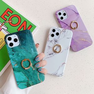 Caso de telefone marinho de moda para iPhone 12 11 Pro Max Protect capa capa para iPhone XR 7 8 plus shell com suporte de anel