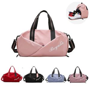 Borsa da palestra sportiva da donna impermeabile Borsa da fitness per allenamento yoga con scomparto per scarpe Borsa da viaggio Borsa da viaggio asciutta e bagnata Q0705