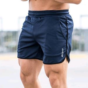 Erkek şort erkek fitness vücut geliştirme adam yaz spor salonları egzersiz erkek nefes alabilen ağ hızlı kuru spor giyim jogger plajı kısa pantolon1