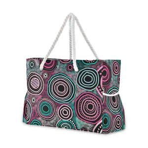 Shopping Bags 2021 Women Nylon Shoulder Beach Bags Design Luxury Ethnic Pattern printCasual Handbag Ladies Large Capacity Shopping Beach Bags 220310