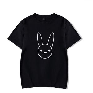 Rapçi kötü tavşan erkek tişörtleri vintage hip-hop t-shirt erkekler yazdıran kısa kollu pamuk tişörtleri yaz gündelik müzik tişört estetik kıyafetler 487