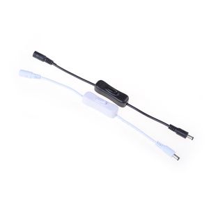 Interruptor de luz DC 12V Fêmea Masculino Cabo de alimentação 5,5x2,1mm Conector DC ON OFF Inline 304 Interruptor 5V 12V 24V para lâmpada LED Strip Light