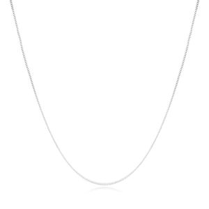 2020 Ny Curb Chain Necklace Chain Passar för pärlor Charms DIY Chain Fashion Kvinna Halsband Sterling Silver Smycken Q0531