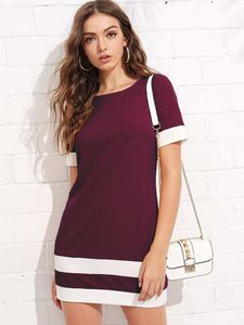 Color Block Stripe Tunic Dress SHE