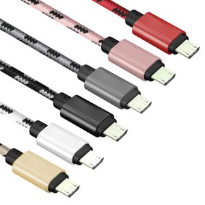 1m 3ft kumaş mikro 5pin V8 Veri Senkronizasyonu USB kabloları akıllı telefon için hızlı şarj şarjı kablosu