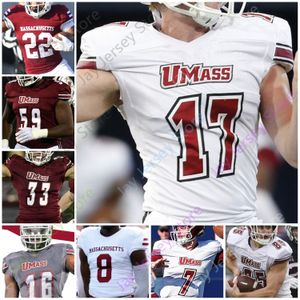 UMass Massachusetts Fußballtrikot NCAA College Randall West Andrew Brito Victor Cruz Bilal Ally Zak Simon Sadiq Palmer Roberson Isabella