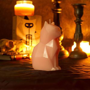 Drop Shipping Black Cat Pet Handmade Craft candle with skeleton Christmas New Year Decoration Gift LJ201018