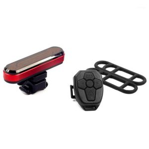 Fahrradlichter KB600 Smart Remote Steering LED Fahrradrücklicht USB wiederaufladbar Sicherheitsblinkende Warnung Rot