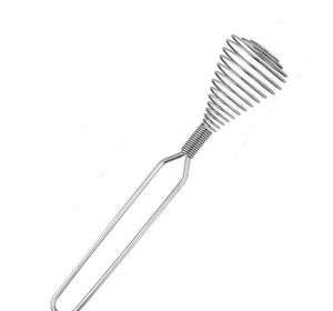 Wholesale spring coil whisk resale online - kitchen accessories Egg Beater Spring Coil Wire Whisk Hand Mixer Blender Stainless Steel Egg Tools Handle Stiring Kitchen Tool SN2099