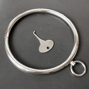 Nuovo O-ring bdsm collare collo bondage restrizioni bdsm fetish collari in acciaio inox giocattoli del sesso per donna uomo giochi per adulti Y201118