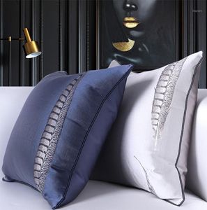Fashion Feathers Leaf Geometric Decorative Throw Pillow/almofadas Case 30x50 40x60 45 50,grey Cushion Cover Home Decorating