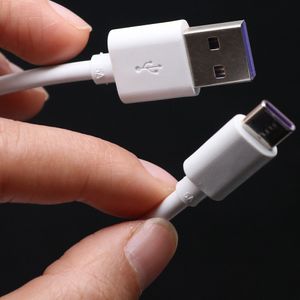 100 sztuk / partia 5A Wysokiej jakości typ C kabel kablowy Kabel USB 3.1 Type-C Szybki przewód ładujący dla S8 S10 Plus szybka ładowarka USB