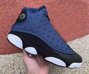 13 Brave Blue Man Basketball Shoes Court Purple 13s Navy Black-White-University Blue Trainers Sports Athletic Outdoor Sneakers DJ5982-400 With box us 7-13 DJ5982-015
