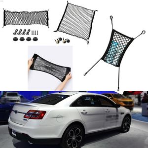 For Ford Taurus Car Vehicle Black Rear Trunk Cargo Baggage Organizer Storage Nylon Plain Vertical Seat Net