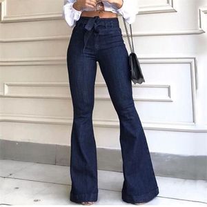 Women's Jeans High Waist Denim Flare Pants Street Style Blue Skinny Sexy Vintage Ladies Flared Trousers Bell Bottom Jeans Fall LJ201013