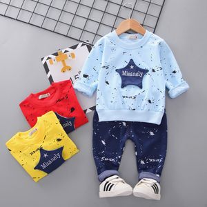 Fashion Baby kids Boys Girls Clothes Set Pullover Sweatshirt Jacket Trousers Infant Casual 2Pcs Outfits Suit