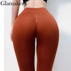 Glamaker Wysoka talia Czarne Kobiety Fitness Legginsy Lato Abetwear Sport Trening Legginsy Kobiet Spandex Push Up Spodnie Jegging 201014