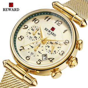 REWARD Top Brand Women Watches Waterproof Fashion Casual Quartz Chronograph Ladies Luxury Watch Women Clock Relogio Feminino 201118