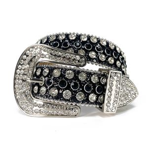 Cintura di strass occidentale Cintura Cowboy e Cowgirl Bling Leather Crystal Pints Blusts Pin Fibbia per le donne