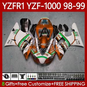 Kit corpo OEM per YAMAHA YZF-1000 YZF-R1 YZF 1000 CC R 1 1998 Arancione scuro 1999 2000 2001 Carrozzeria 82No.131 YZF R1 1000CC 98-01 YZF1000 YZFR1 98 99 00 01 Carenatura moto