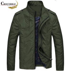 악어 브랜드 망 폭격 재킷 캐주얼 겉옷 코트 봄 가을 남성 자켓 바람 차단기 오토바이 자켓 남자 201218