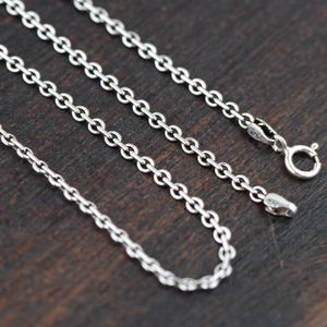 FNJ 925 Sterling Silver Necklace for Women Men Jewelry Accessorice Thai S925 Solid Silver Link Chain Jewelry Making Necklace Q0531