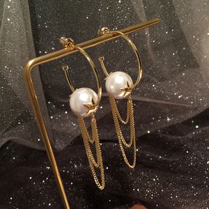 Прекрасные милые модные стильные дизайнерские серьги-гвоздики с жемчугом и кисточками для женщин S Sier Post