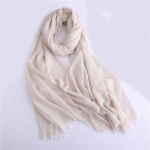 Sciarpa Scialle di colore solido primaverile Sciarpe Hijab da donna di grandi dimensioni Blu Grigio Nero Antumn Foulard avvolgenti per collo caldo 180x100 cm