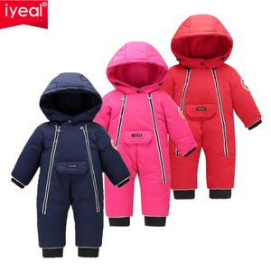 IYEAL Children Baby Clothes Winter Snowsuit Duck Down Romper Outdoor Toddler Girls Overalls for Boys Kids Jumpsuit 1-4 Years 201028