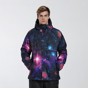 GSOU Snow Mens Starry Sky лыжная куртка Мужская езда, скалолазание катание на коньках сноуборд лыжный куртка ветрозащитный водонепроницаемый термал1