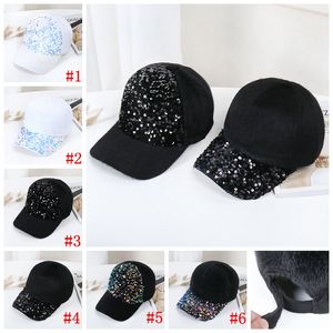 Glitter Bonés de Beonytail Beisebol Mink Lantejoulas Chapéu Trucker Pony Cap Tampão Tampão Chapéu Snapbacks Outdoor Caps Party Hats RRA3966