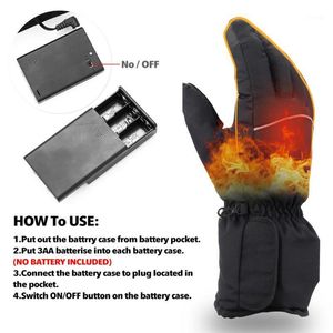 Ski Gloves Heated Glovers Warm Rechargeable Electric Battery Winter Women Men Heated1