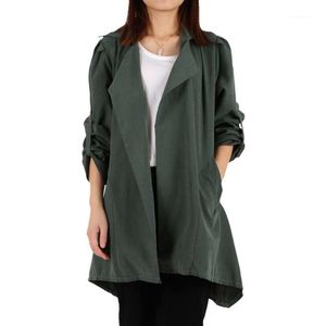 Kvinnors Jackor Partihandel - Höstfall Vår Kvinnor Chiffon Jacka Windbreaker Casual Office Cardigan Tops Outwear Coat1