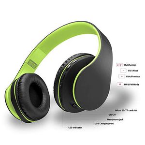 Cuffie Bluetooth sopra l'orecchio, cuffie stereo pieghevoli leggere Micro SD/TF, FM per cellulare, PC, viaggi, paraorecchie morbide per un uso prolungato