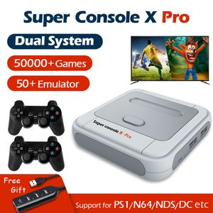 Super Console X Pro Game Console WiFi 4K HD ل PSP / PS1 / N64 Portable Letro TV Gaming Player مع 50000+ ألعاب