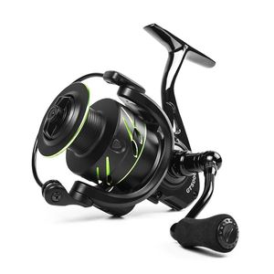 Fishing Spinning Reels Metal Spool Body Max Drag 10kg 13+1 Shielded BB Smooth Powerful Freshwater Saltwater Spinning Reel