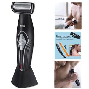 Sharpa elétrica Bodyback Máquina de barbear masculino Barbeador de cabelo Bodygroom Facial Folha Barba Trimmer Trimer Trimer Shave para Homens