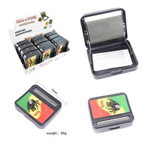 Smoking Accessories 70mm pattern Plastic Cigarette machine Color printing stickers Metal rolling cigarette case