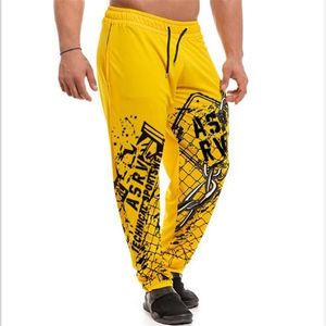 Męskie spodnie kulturystyki męskie spodnie sportowe luźne oddychające spodni na zewnątrz jogger spant sprinting the duży rozmiar 201110