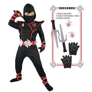 Ninja Kostüm Çocuk Ninjago Parti Kostümleri Erkek Kız Cadılar Bayramı Fantezi Elbise Süper Kahraman Cosplay Ninja Takım Elbise Çocuk Giysileri Set Hediye LJ200930