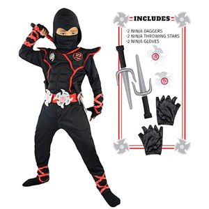 Ninja Costume Child Ninjago Party Costumes Boys Girls Halloween Fancy Dress Superhero Cosplay Ninja Suit Kids Clothes Set Gift LJ200930