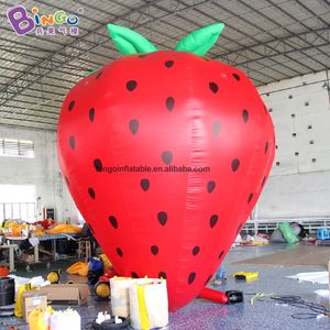 3M 4M altura gigante gigante publicidade inflável frutas morango balões de inflação modelos de desenhos animados para a decoração do evento do partido com esportes dos brinquedos do ventilador de ar