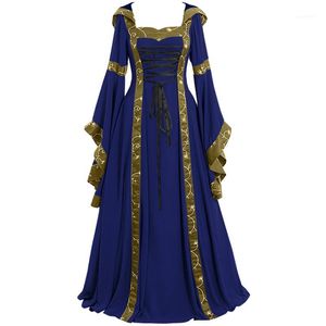 Casual klänningar plus storlek sommar klänning kvinnor 2021 vintage keltisk medeltida golv längd renässans gotisk cosplay robe femme1