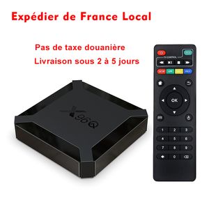 フランスストックX96Qテレビボックスアンドロイド10.0 H313チップセットクアッドコード2GB 16GB 4K WiFiセットトップボックス