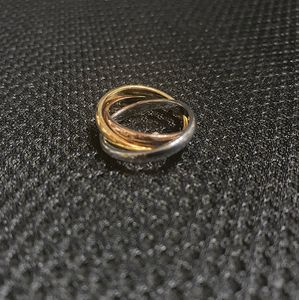 Neue mode marke edelstahl 3 ring ring 18 Karat persönlichkeit hohe qualität liebhaber geschenk freunde austausch geschenke