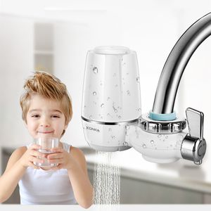 Tap Water Purifier Kitchen Faucet Washable Ceramic Percolator Mini Water Filter Filtro Rust Bacteria with 4 Replacement Filter Y200320