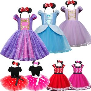 Cute Baby Girls Dot Princess Dress Dzieci Urodziny Cosplay Costume Dzieci Halloween Party Vestidos Odzież LJ201221