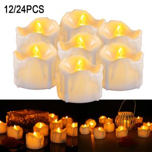 12/ LED Candela Lampada Fiamma Lampeggiante Tea Light Home Matrimonio Decorazioni Festa di Compleanno LJ201018